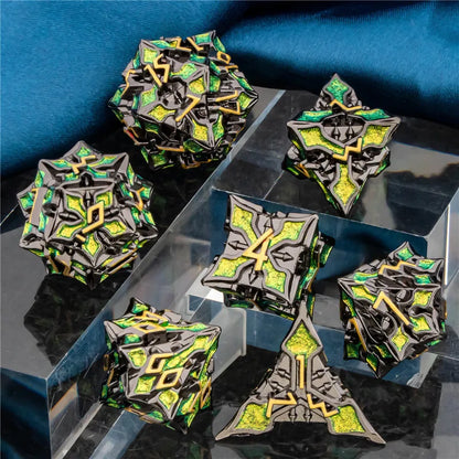 OUKELANWO DND Metal Dice Set D&amp;D, dés de jeu de rôle polyédriques Dungeon et Dragon, dés de jeu RPG D et D D20 D12 D10 D8 D6 D4