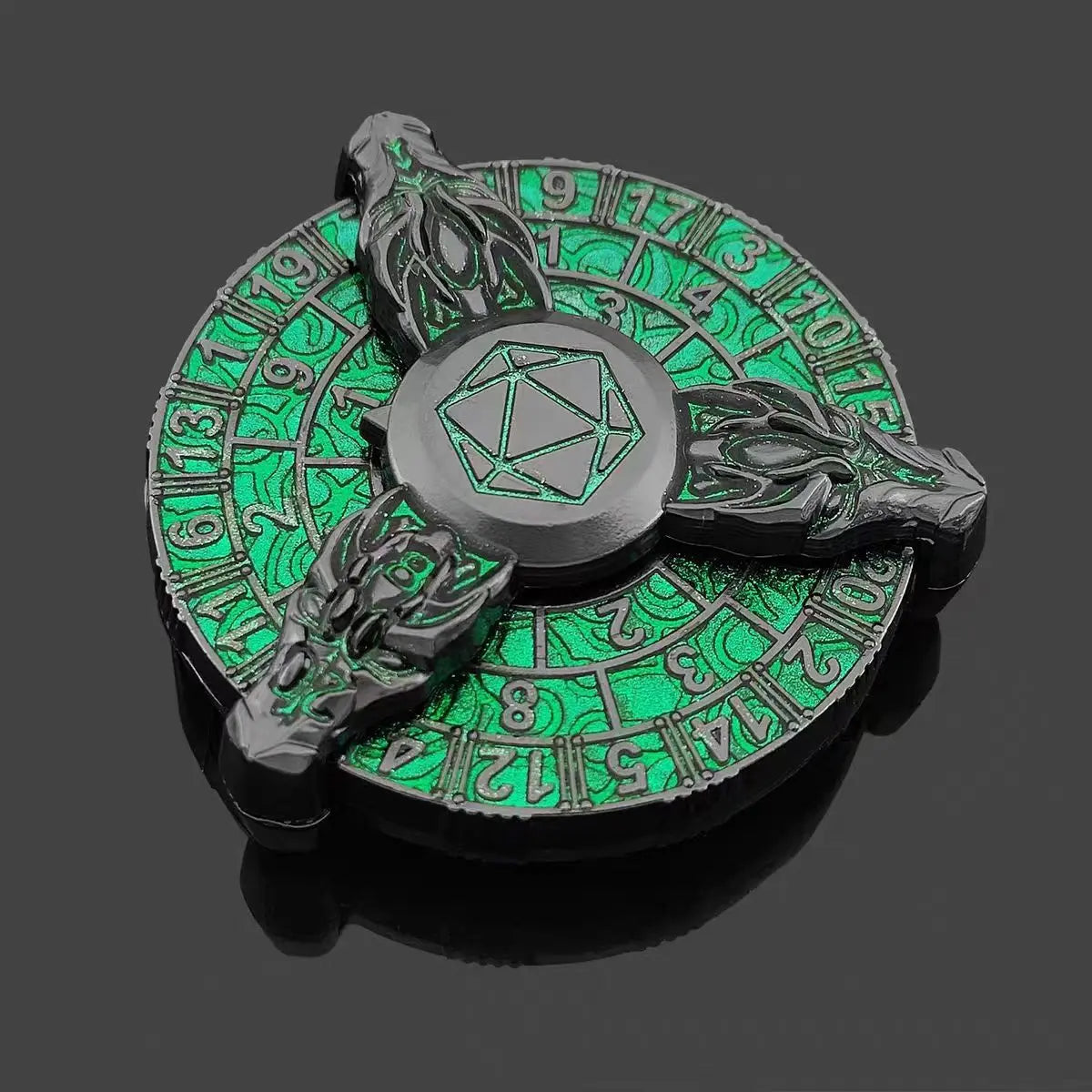 Mini dés gyroscopiques créatifs du bout des doigts DND dés en métal pour donjons et dragons dés en métal RPG Roulette dés en métal Artisanat cadeau de Noël 45 mm