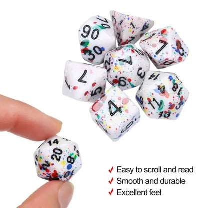 7Pcs/Set for TRPG DND Multi-sided 7-grain Set Dice Board Game Color Bloody Set Dice