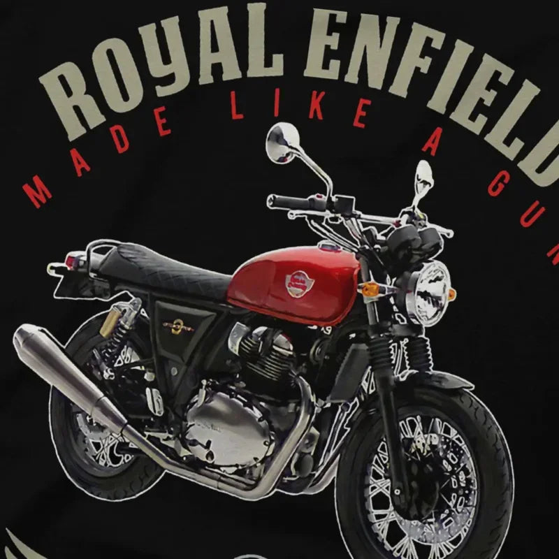 Camisetas Royal Enfields Interceptor Designs de Fashion Therapy para hombre Una de las camisetas de algodón 100 % de motocicletas retro británicas