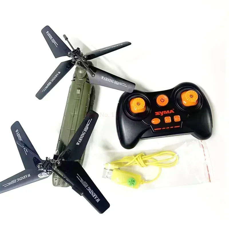 Hélicoptère télécommandé Syma, 2,4 G Hz S026h transport militaire Rc avion armé modèle Chinook jouets pour enfants cadeau d'anniversaire