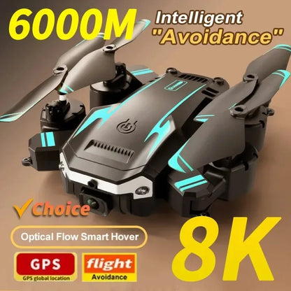 2024 NUEVO G6 Profesional Plegable Quadcopter Drone Aéreo 8k HD Cámara GPS RC Helicóptero FPV WIFI Obstáculo Evitando Juguete Regalos