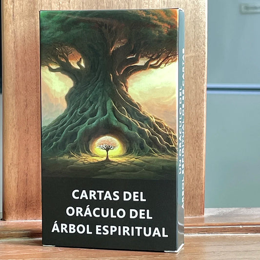 Cartas del oráculo de la telepatía del árbol español, baraja de tarot de adivinación y profecía con significado en ella Palabras clave Taro 56 cartas