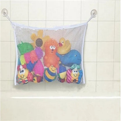 Bolsa de malla para baño de bebé, bolsa para juguetes de baño, cesta para niños, red de juegos para niños, tela impermeable, juguetes de arena, organizador de almacenamiento de playa