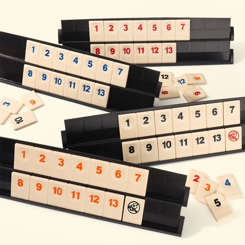 Jeu de société de tuiles à déplacement rapide d'Israël pour 2 à 4 joueurs Jeu numérique de mahjong classique d'Israël Jeu de voyage pour la maison et les fêtes de famille