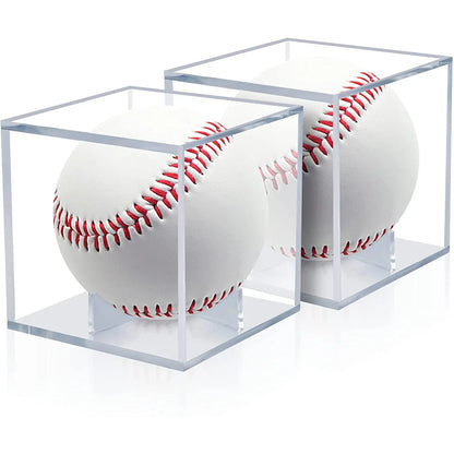 Caja de béisbol acrílica n.° 9 80*80*80 que muestra pelotas de tenis y golf transparente, caja de almacenamiento con protección UV contra el polvo