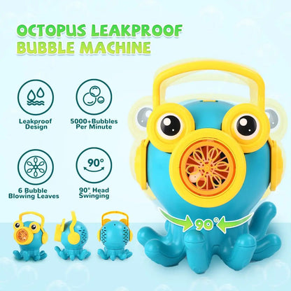 Cartoon Octopus Green Bubble Shakes His Head And Spits Bubbles Blower Summer Outdoor Toys Birthday Party Children's Gifts Toy