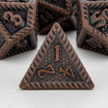 Juego de dados D&amp;D KERWELLSI DND, dados de metal poliédricos para juegos de rol de mazmorras y dragones, dados hechos a mano D20 D12 D10 D8 D6 D4