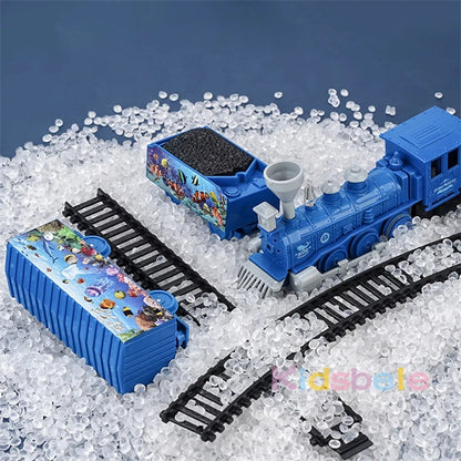 Electric Ocean Animal Train Set Educational Toy Great Gift Interactive Toy DIY Assembled Rail Train Playing Set