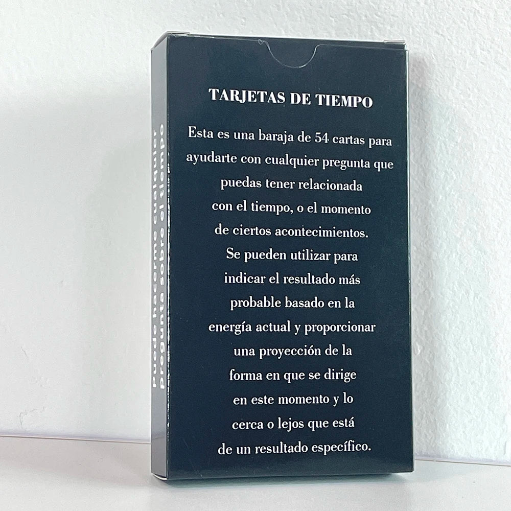 Cartas del oráculo del tiempo en español, baraja del tarot en español, juguetes de adivinación, versión en español del tarot, cartas de claridad, 12 x 7 cm, 54 cartas