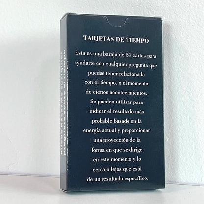 Cartas del oráculo del tiempo en español, baraja del tarot en español, juguetes de adivinación, versión en español del tarot, cartas de claridad, 12 x 7 cm, 54 cartas