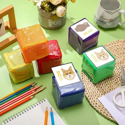 Juego de dados de aprendizaje de gran tamaño de 2/4 piezas de 3,9 pulgadas, juguetes para lanzar y jugar, actividades para el aula de la escuela primaria, dados blandos