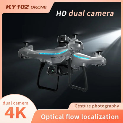 Drone professionnel 2024 KY102 avec caméra HD 4K et moteur sans balais pour photographie aérienne, WIFI, levage, évitement d'obstacles, quadricoptère RC