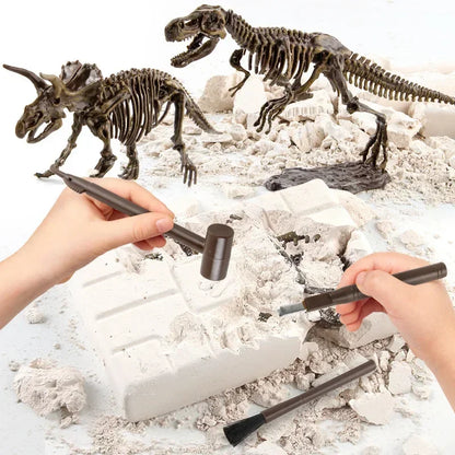 Dinosaur Fossil Excavation Kits Education Archeology Exquisite Jurassic Toy Set Game Action Children Figure Skeleton Model Gift