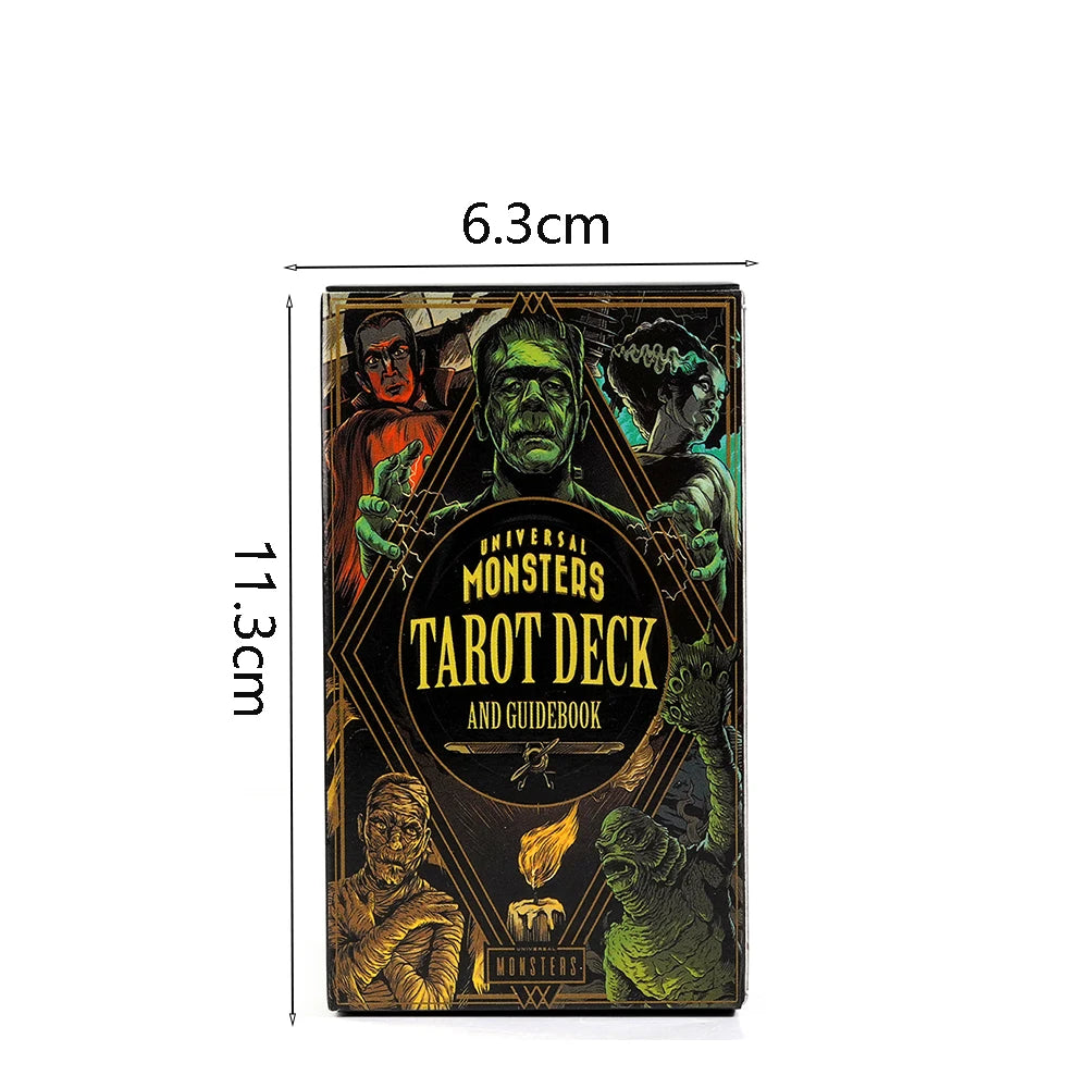 Baraja de tarot Universal Monsters de 78 piezas, 78 cartas bellamente ilustradas, juego de adivinación, herramientas para principiantes