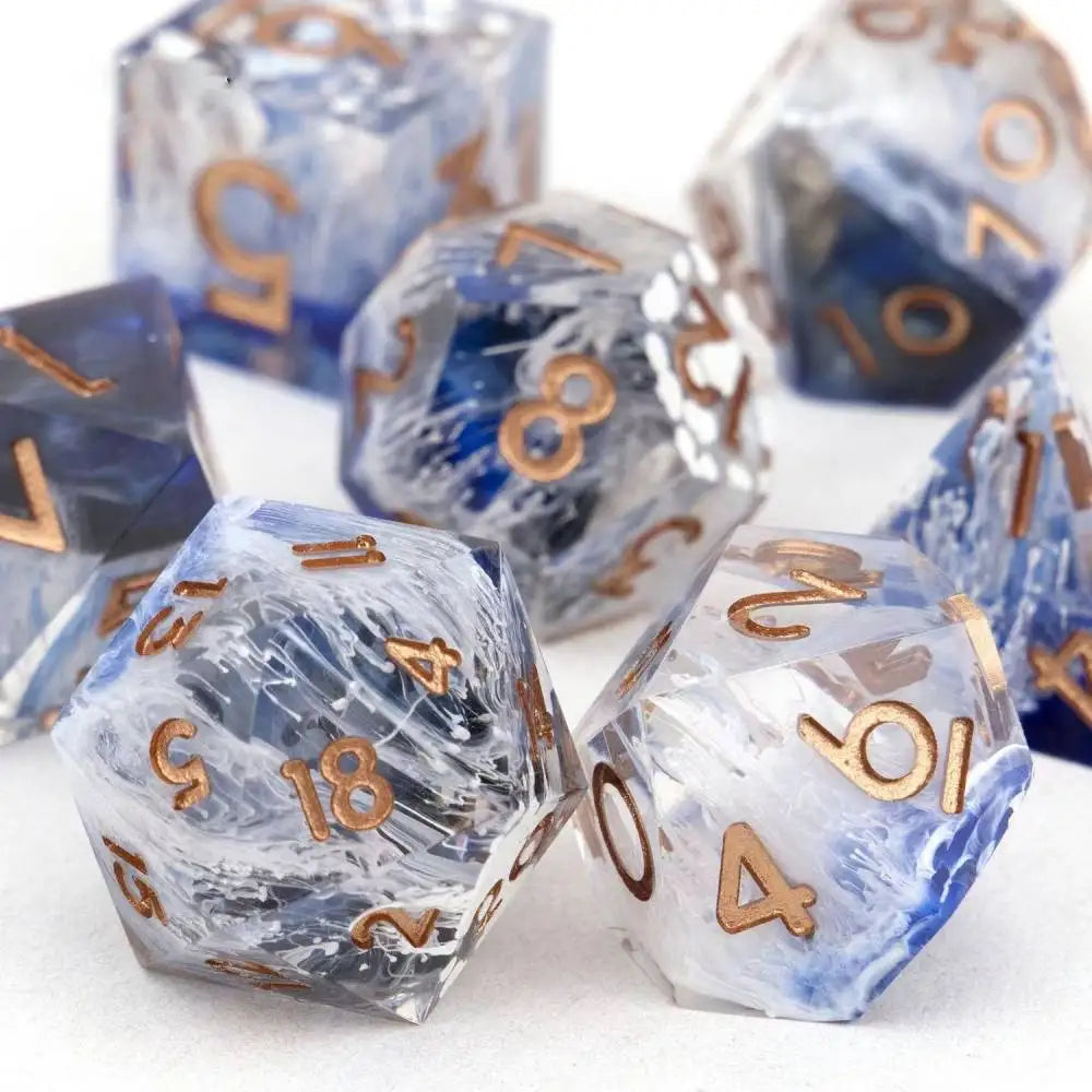 Dados de resina DND, juego de dados poliédricos para juegos de rol Dungeons and Dragons, dados DND RPG, dados D100 D20 D12 D10 D8 D6 D4, juego de mesa