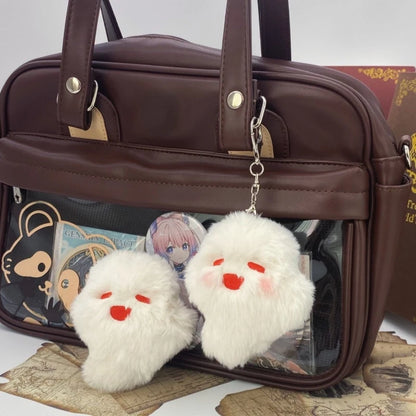 Nouveau Genshin Impact Hu Tao Ghost Cute Plush Doll Keychain Kawaii Fluffy Soft Plush Toy Sac à dos Pendentif Jeu Périphérie Jouet Cadeau