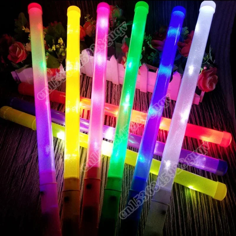 20/30pcs Led Plastic Sticks Neon Stick Colorful Flashing Batons Light-Up Stick Festival Party Decor Concert Prop Bar Supplies