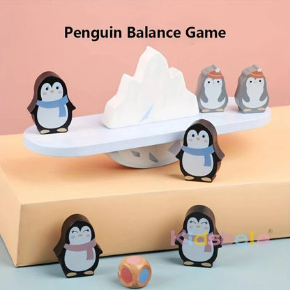 1 Set Penguin Shape Building Blocks Penguin Model Balancing Stacking Blocks Balance Beam Educational Toy