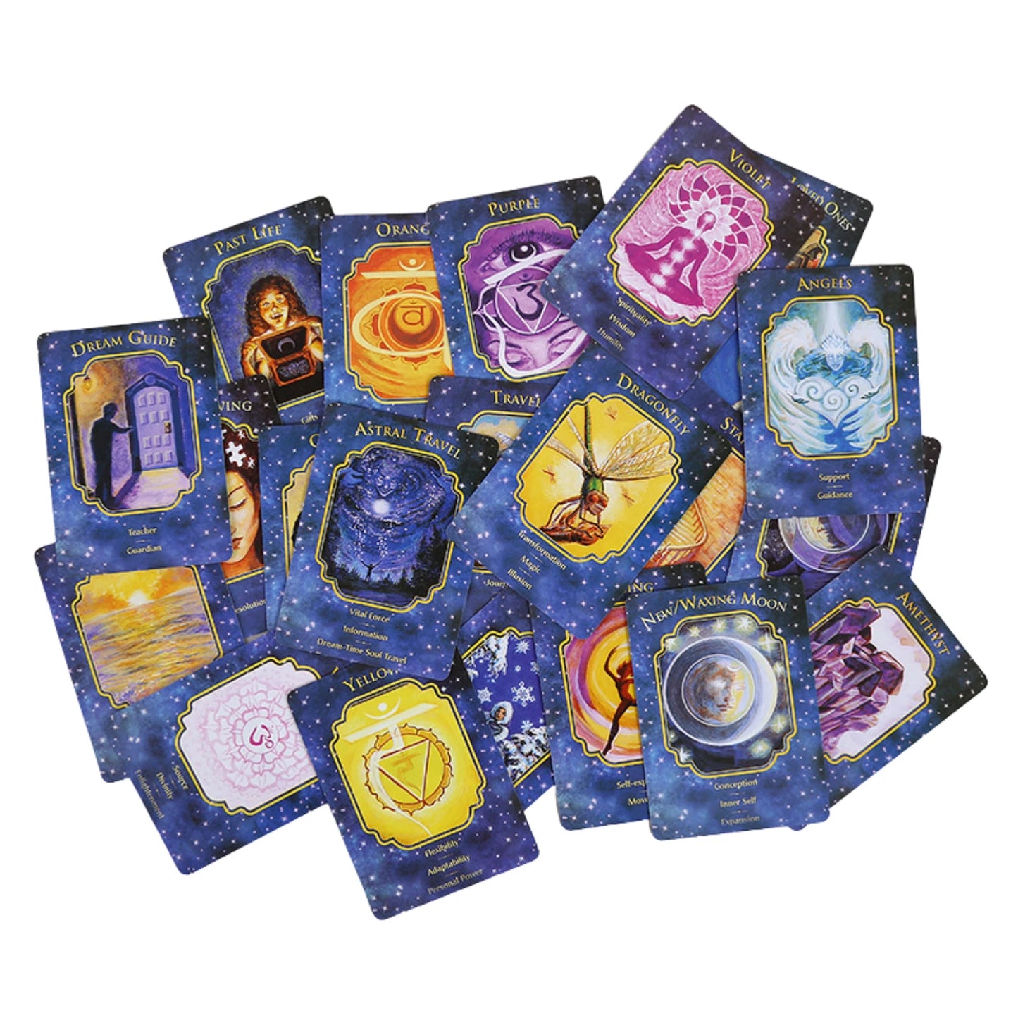 Cartes Oracle de Message Magique de Rêve d'Ange Cartes de Tarot de Divination Mystérieuses Cartes de Jeu de Société Anglaises pour Enfants