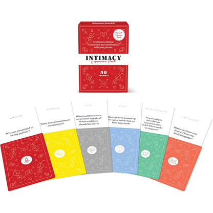 Pack d'extension Intimacy Deck 50 démarreurs de conversation Jeu de couples significatif Jeux de cartes parfaits pour la Saint-Valentin pour les couples