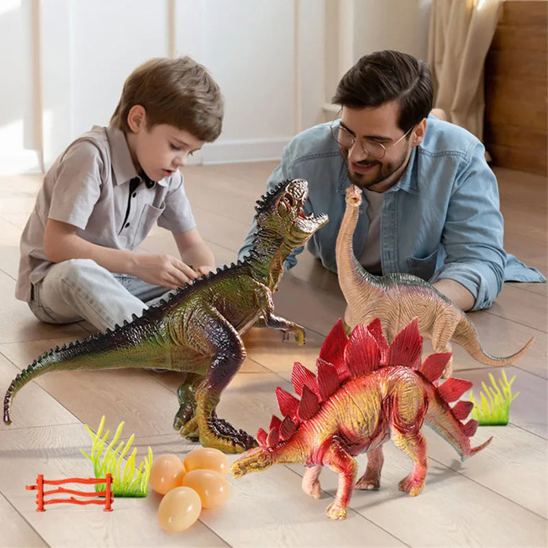 Figurines d'action de dinosaures du Jurassique de simulation Dino Park Carnotaurus Ankylosaurus Tyrannosaurus Rex modèle décoration jouets enfants cadeau