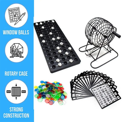 Bingo Supplies Set Metal Cage For Large Group Games For Game Night Puzzle Board Game  Holiday Activities  fate games family game