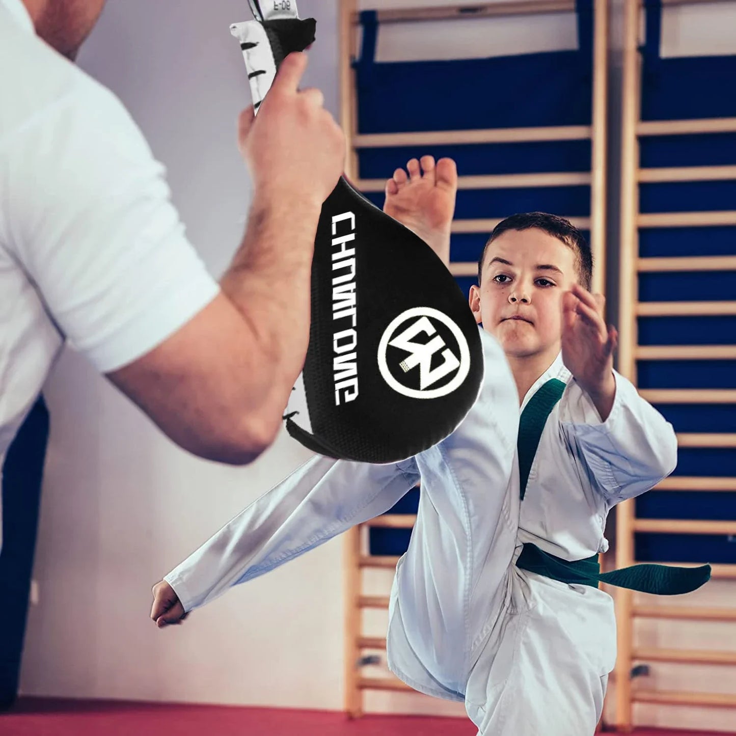 Coussinets de boxe Taekwondo Équipement Karaté Punch MMA PU Rebound Sponge Pads Double Kick Enfants Adultes Boxe Pad Boxer Formation