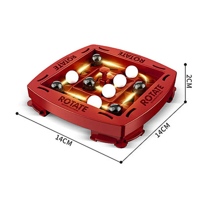 Juego de 4 en raya, juego de mesa educativo de lógica orbital, juego de estrategia rápido para 2 jugadores, tablero de lógica de pista para diversión familiar, juguetes de fiesta