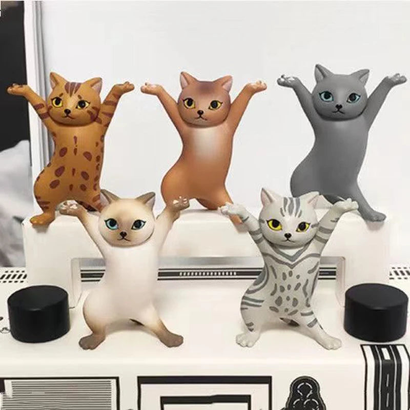 Figura decorativa de gato bailando de 5 modelos, modelo de gato animado, juguete de moda, cápsula de gato encantadora, muñeco de juguete, decoración de tartas