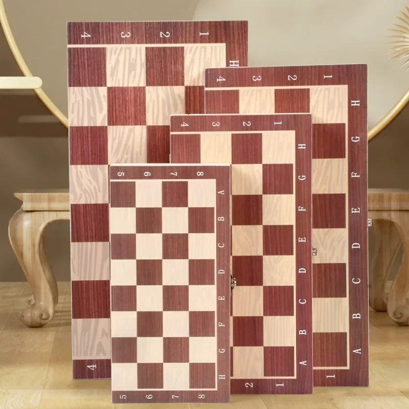 Jeu d'échecs en bois 3 en 1, backgammon, dames, jeu de société, jeux d'échecs de voyage, boîte pliable portable, divertissement, cadeau de Noël