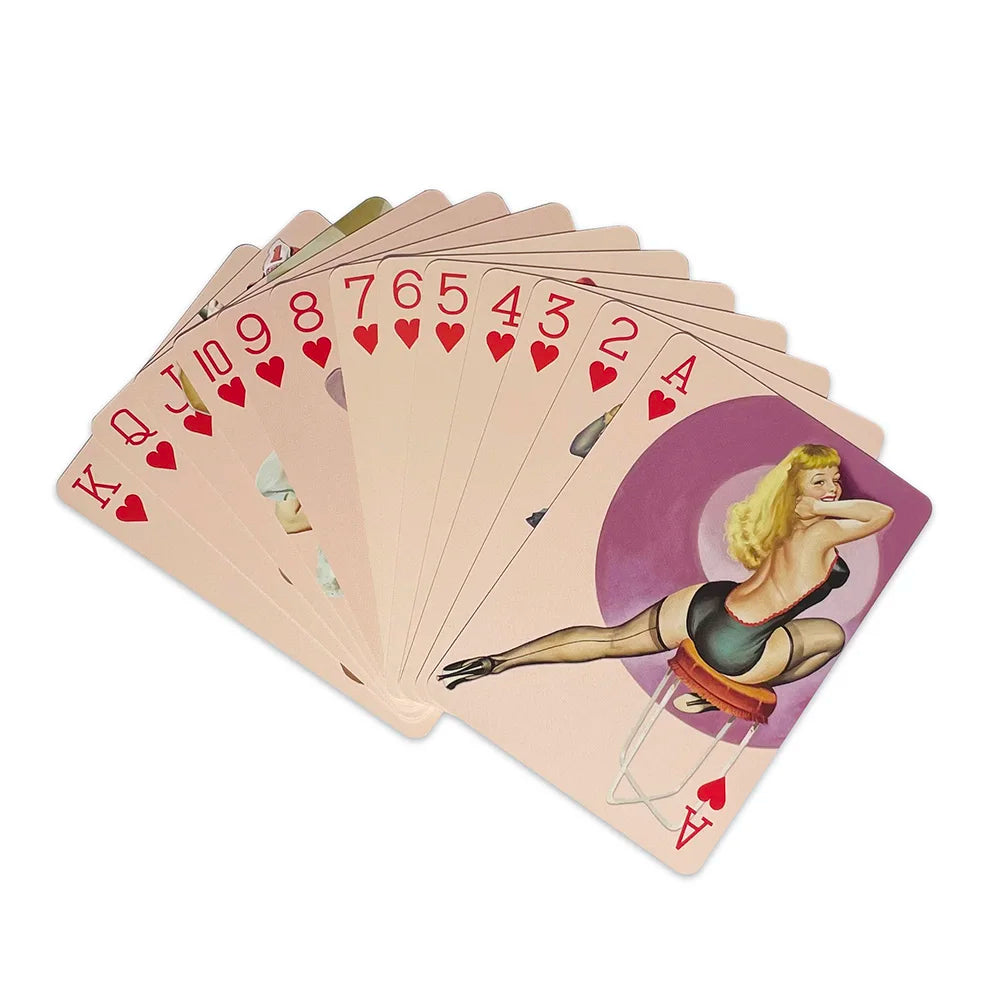 Belle collection de jolies filles jouant aux cartes Jeu de poker 54 cartes toutes différentes Vintage Rétro Classique Pin Up Girls Jeux de cartes