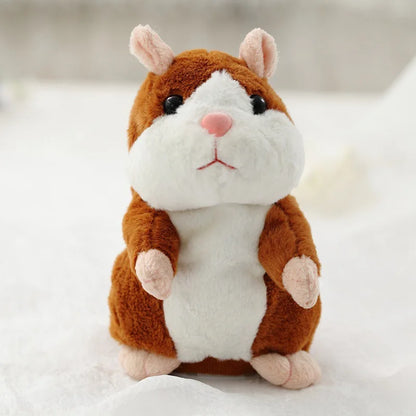 15cm drôle parlant hamster en peluche jouets mignon son marche parlant enregistrement répétition souris animal de compagnie poupée en peluche jouet éducatif animal