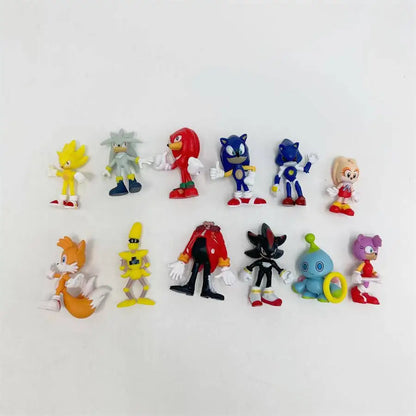 Lot de 12 figurines en vinyle de Super le hérisson