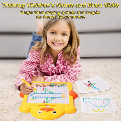 Kids Magnetic Drawing Board Yellow Duck Dinosaur Writing Board Creative Drawing Booklets Pattern Educational Montessori Toy Gift