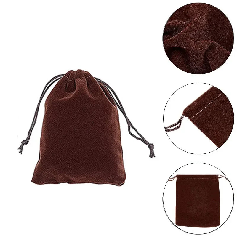 Juego de 10 bolsas de peluche cortas para dados, bolsa de franela con cordón para guardar joyas, para juegos de mesa, juegos de rol, tarot