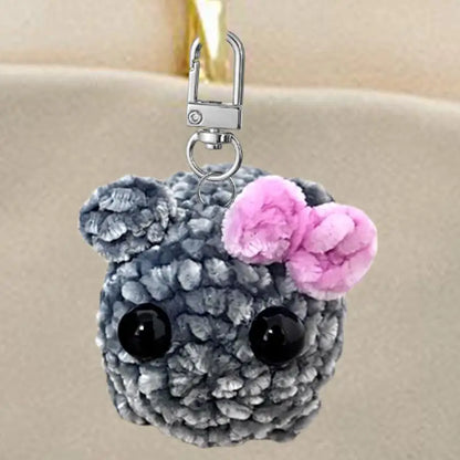 Porte-clés amusant en forme de hamster triste avec musique, jouet en peluche, porte-clés en forme de hamster qui pleure, accessoires de sac, mignon, pendentif, cadeau pour les fans