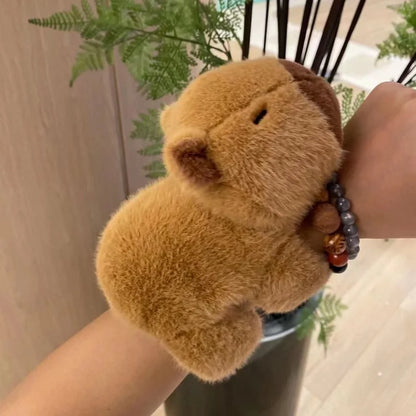 Rytanda Capybara Clap Circle Toys Slap Snap Wrap Bracelet Bracelet Capybara Peluche Anneau de main Fun Pop Circles Cadeau de Noël pour enfants