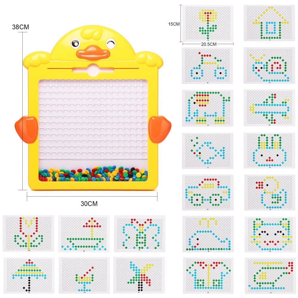 Kids Magnetic Drawing Board Yellow Duck Dinosaur Writing Board Creative Drawing Booklets Pattern Educational Montessori Toy Gift