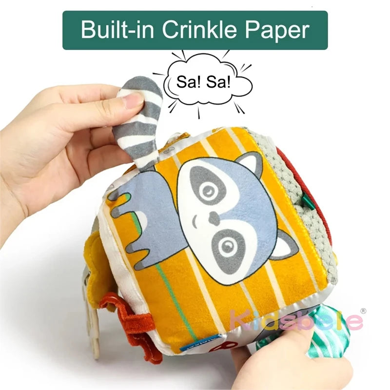 Kids Cube Toy Baby Portable Intellectual Development Toy Three-dimensional Fine Workmanship Soft Plush Toy