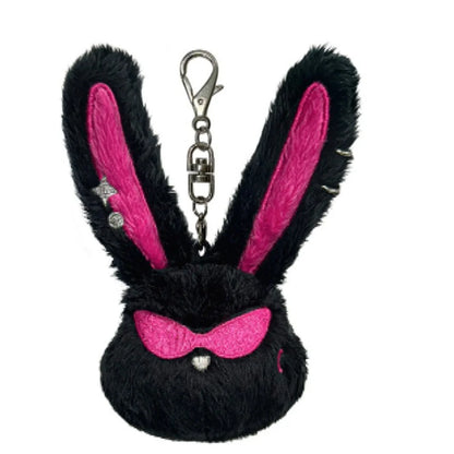 Porte-clés pour carte de magasin éphémère Pendentif en peluche noire Kpop Yunho Mingi Pochettes pour cartes photo 3 pouces Étui de protection pour carte photo