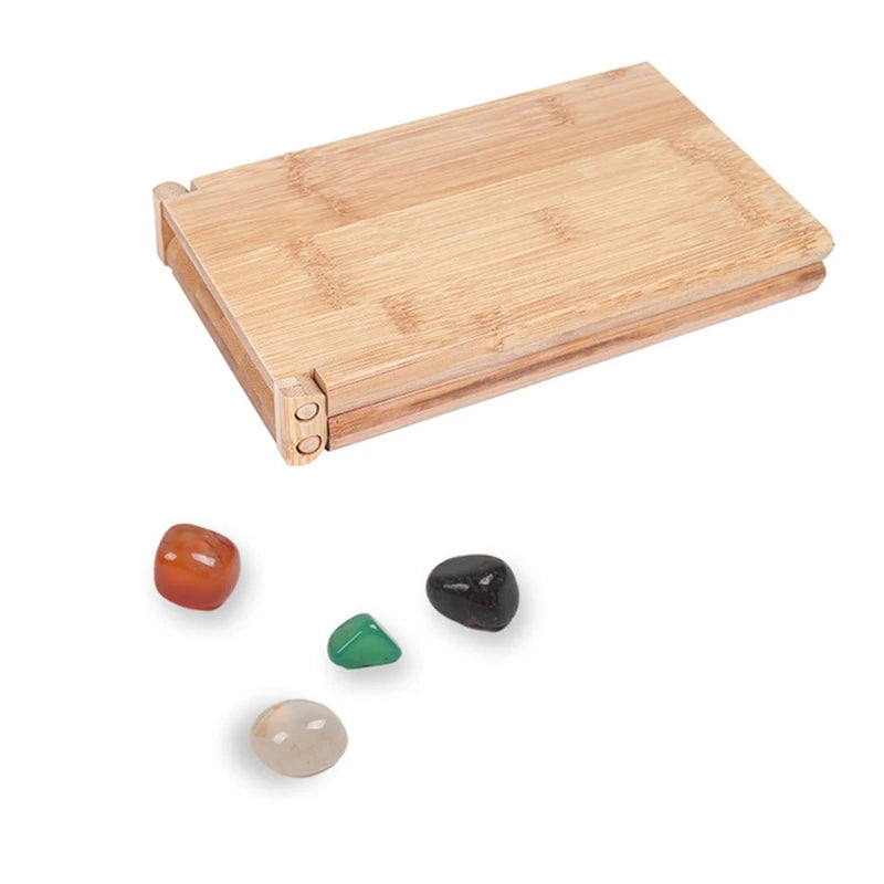 Juego de mesa Mancala con piedras de colores, tablero de madera plegable, juego de ajedrez R9JD