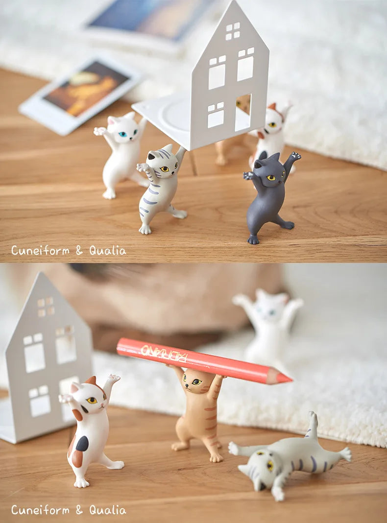 11 modèles de figurines de chat dansant, décoration d'animation, modèle de chat, jouet de mode, chat enchanteur, capsule, poupée, décoration de gâteau