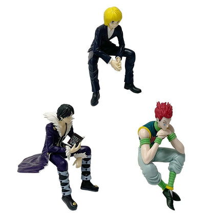 Figurine d'anime Hunter×Hunter 14 cm Figurine d'action de la troupe fantôme Hisoka Noodle Stopper Décoration de chambre Noodle Stopper PVC Modèle Jouets