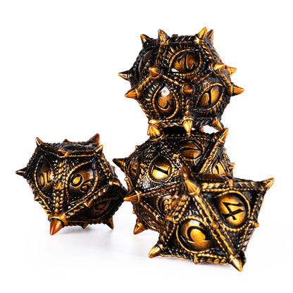 Lot de 7 dés en métal DND pour jeux de rôle et de rôle pour donjons et dragons, jeux de rôle polyédriques D20 D12 D10 D8 D6