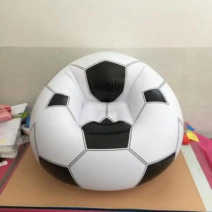 Sofá inflable de fútbol grueso para exteriores, sofá reclinable para niños, juguetes inflables de fútbol, ​​sofá portátil, sofá de aire plegable individual con cojín