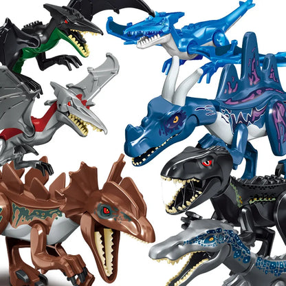 Monde des dinosaures du Jurassique Raptor brutal T-Rex Triceratops Indominus Rex Modèle Blocs de construction Dino Velociraptor Figure Briques Jouets