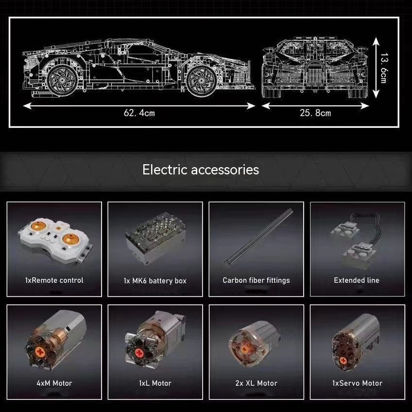 13163 Voice Of Night 18 Modèle de voiture phare Puzzle haute difficulté compatible avec les blocs de construction Jouet