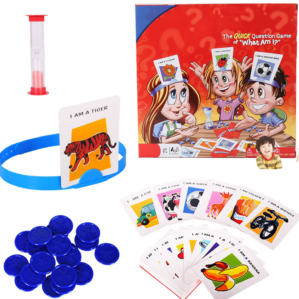 Jeu de société Question rapide sur ce que je suis Cartes Gadgets amusants Jouets fantaisie Enfants Parents Jeux de fête