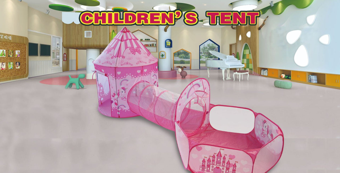 Children's Tent Game House Shooting Ball Pool Tunnel Kids' Playhouse Game House